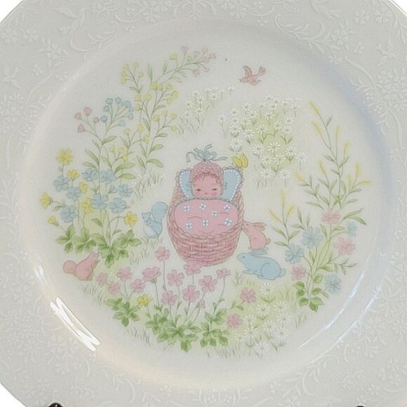 Vintage Noritake Floral Keep Forever Christening Porcelain Keepsake Plate - Picture 2 of 4